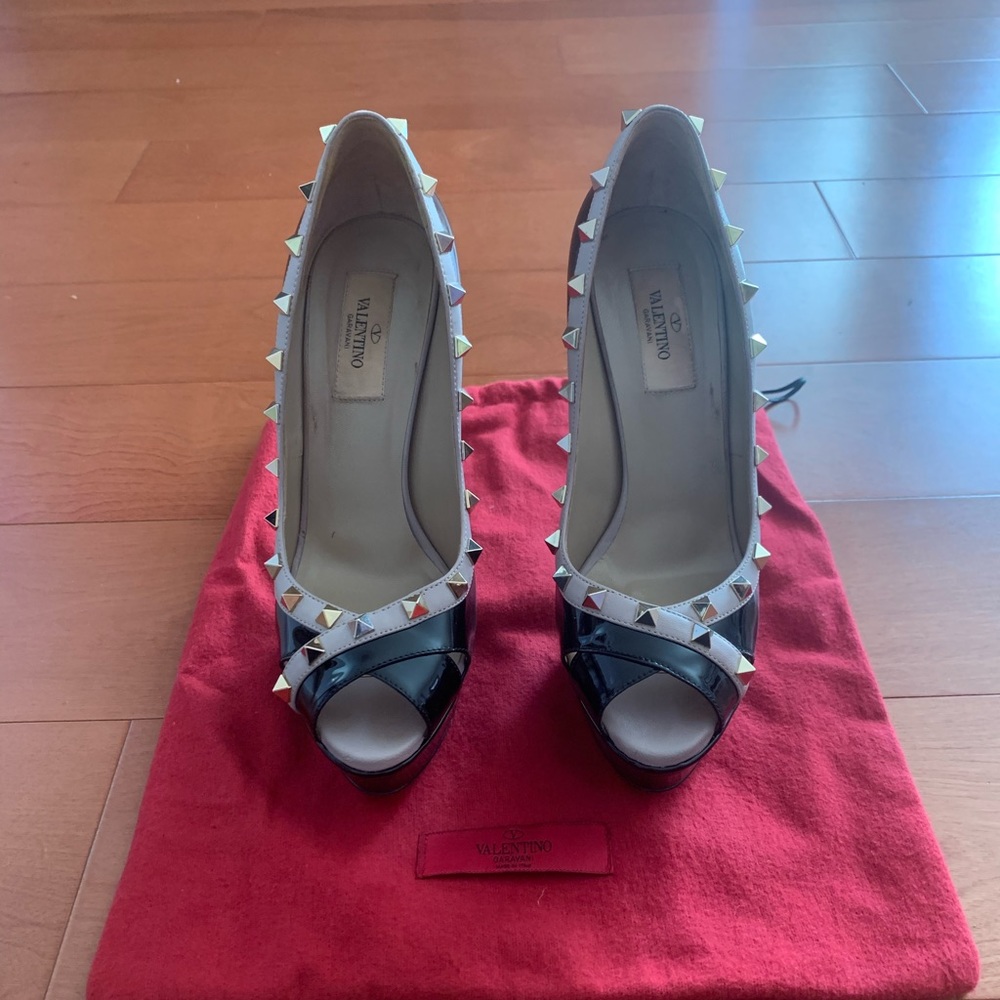 Valentino Rockstud Platform Pumps